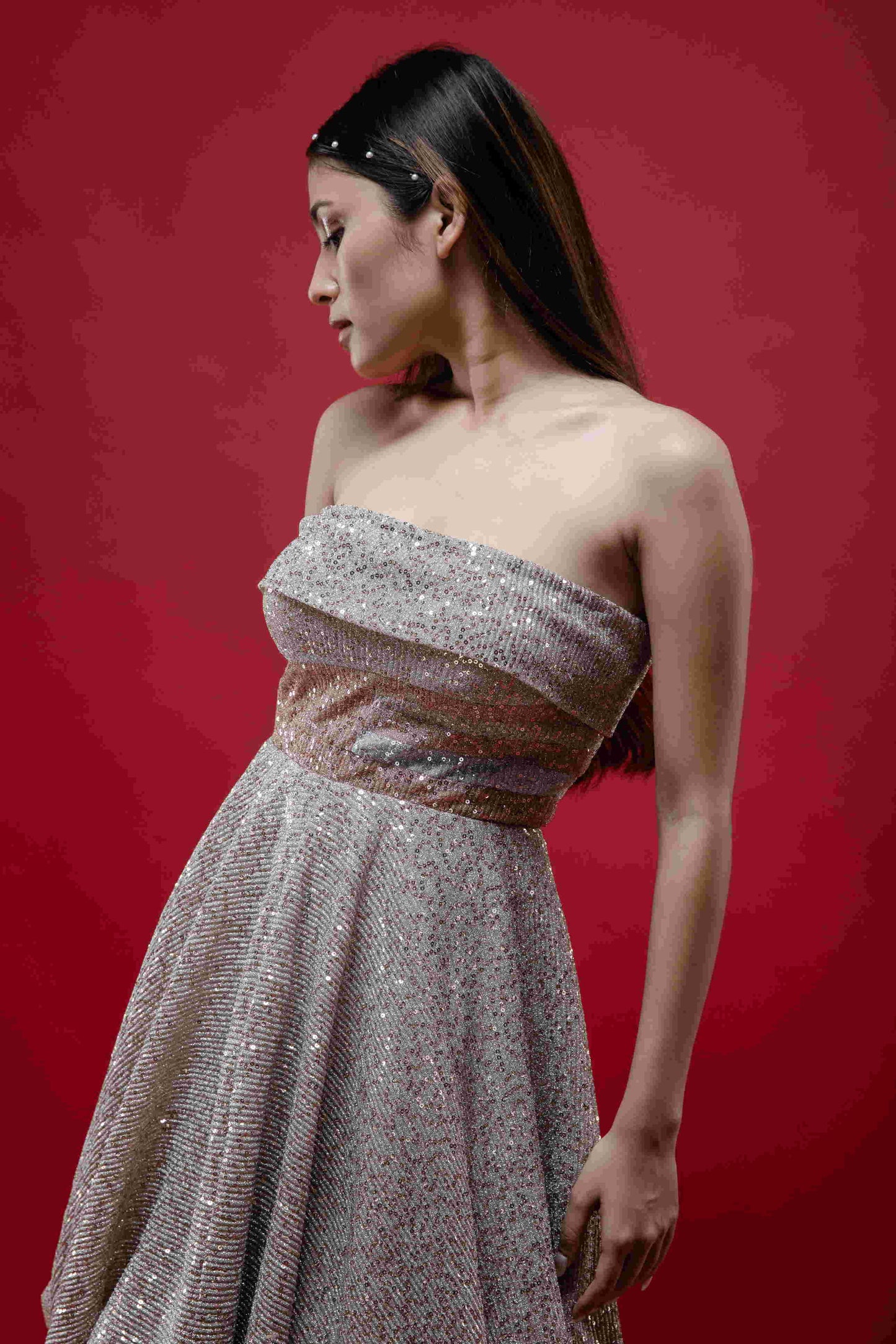 Stellar Glitterburst Gown