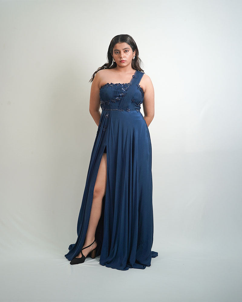 Navy Blue Butterfly Gown
