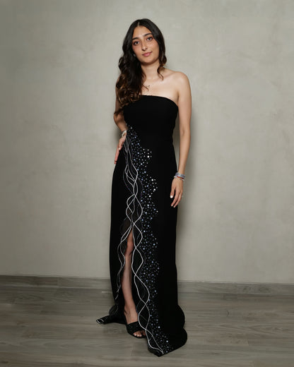 Ice-Embellished Sassy Gown