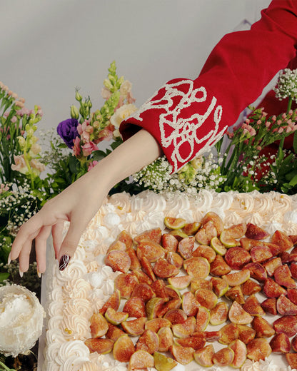 Crimson Box Pleat Blazer Dress