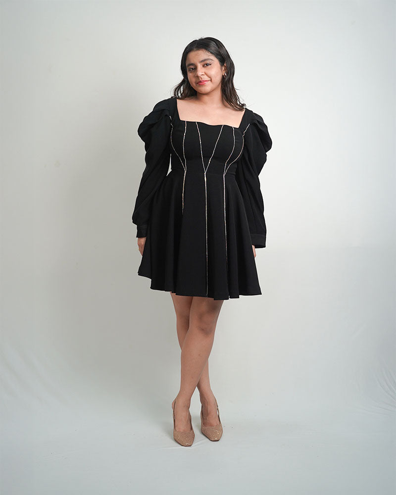 Blazer Dress with puff sleeves