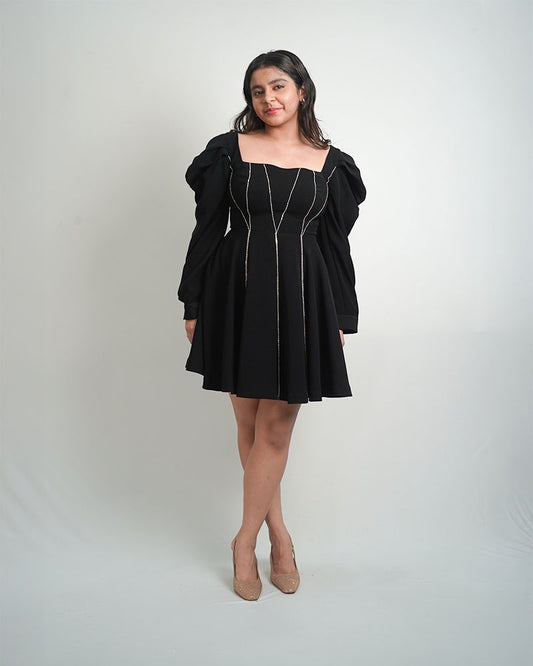 Blazer Dress with puff sleeves