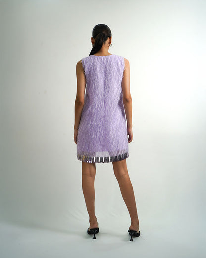 Lavender Trimmed Strap Dress