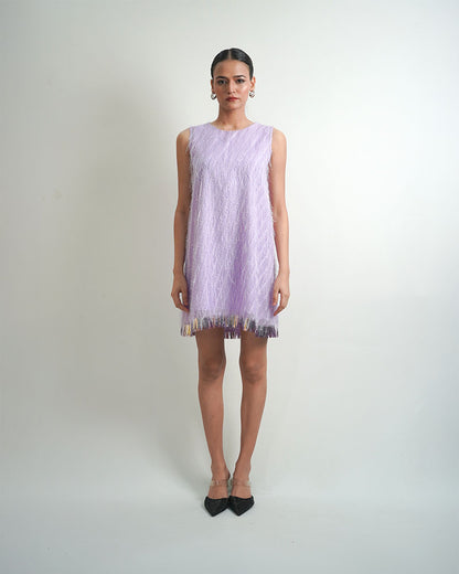Lavender Trimmed Strap Dress