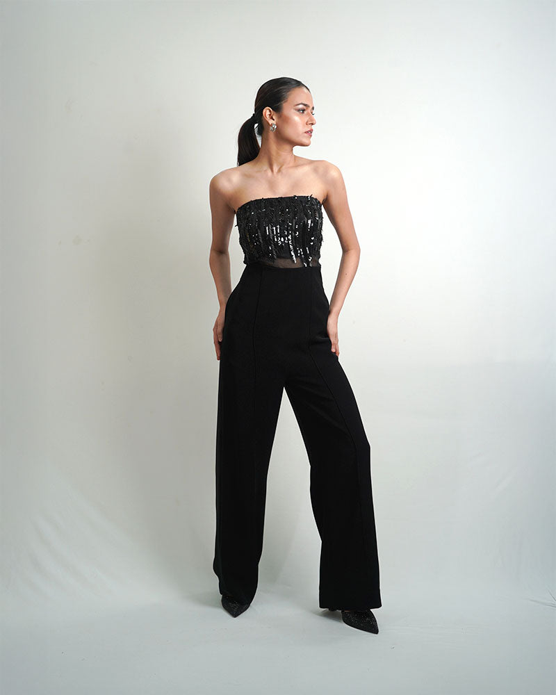 Strapless voicenote jumpsuit
