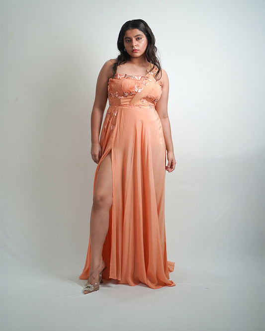 Peach Butterfly gown