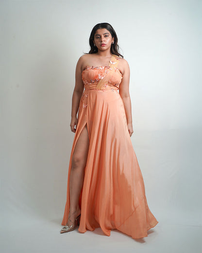 Peach Butterfly gown
